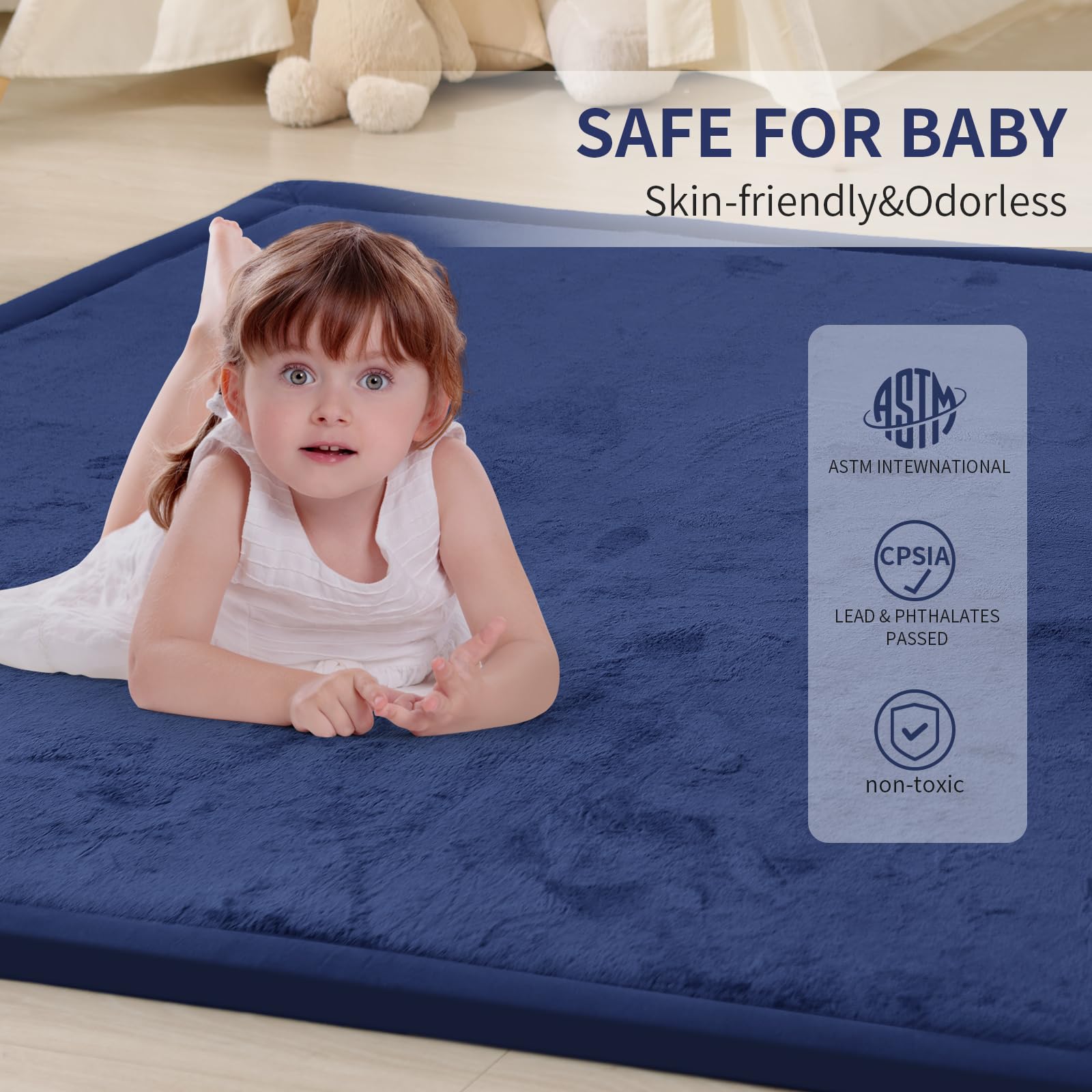 ACOMOPACK anti-slip backing prevents sliding during playtime