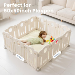 ACOMOPACK non-slip bottom image illustrates stable floor mat for safe tummy time and play.