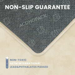 ACOMOPACK water-repellent fabric closeup shows easy wipe cleaning after spills