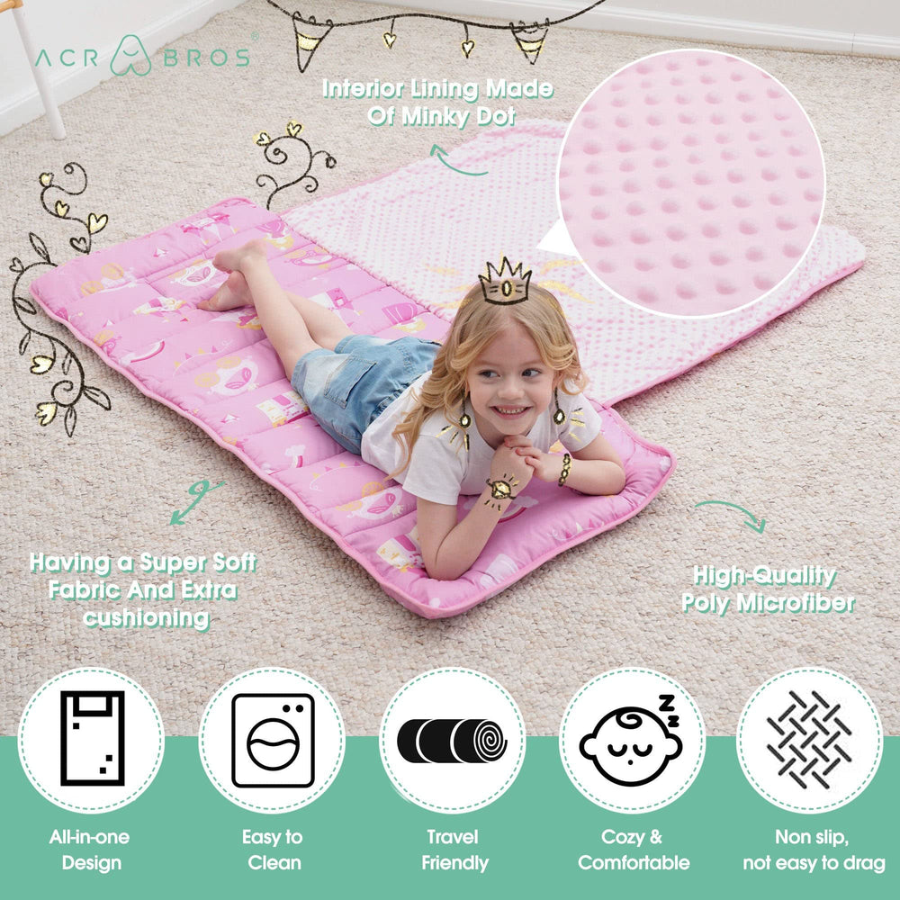 ACRABROS nap mat pillow removable for easy cleaning and longer use