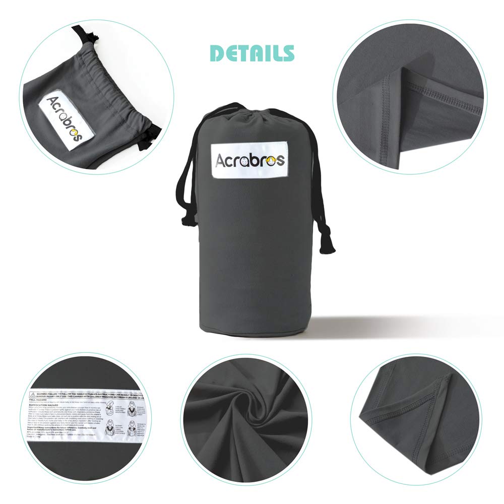 ACRABROS baby wrap adjustable-straps enables easy on-and-off for busy mornings.