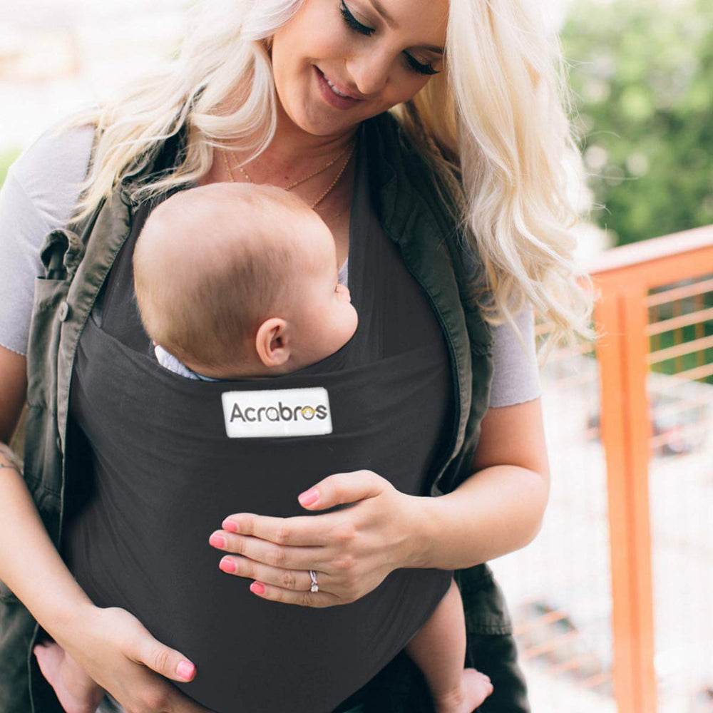 ACRABROS baby wrap on-the-go emphasizes portability for travel and quick errands.