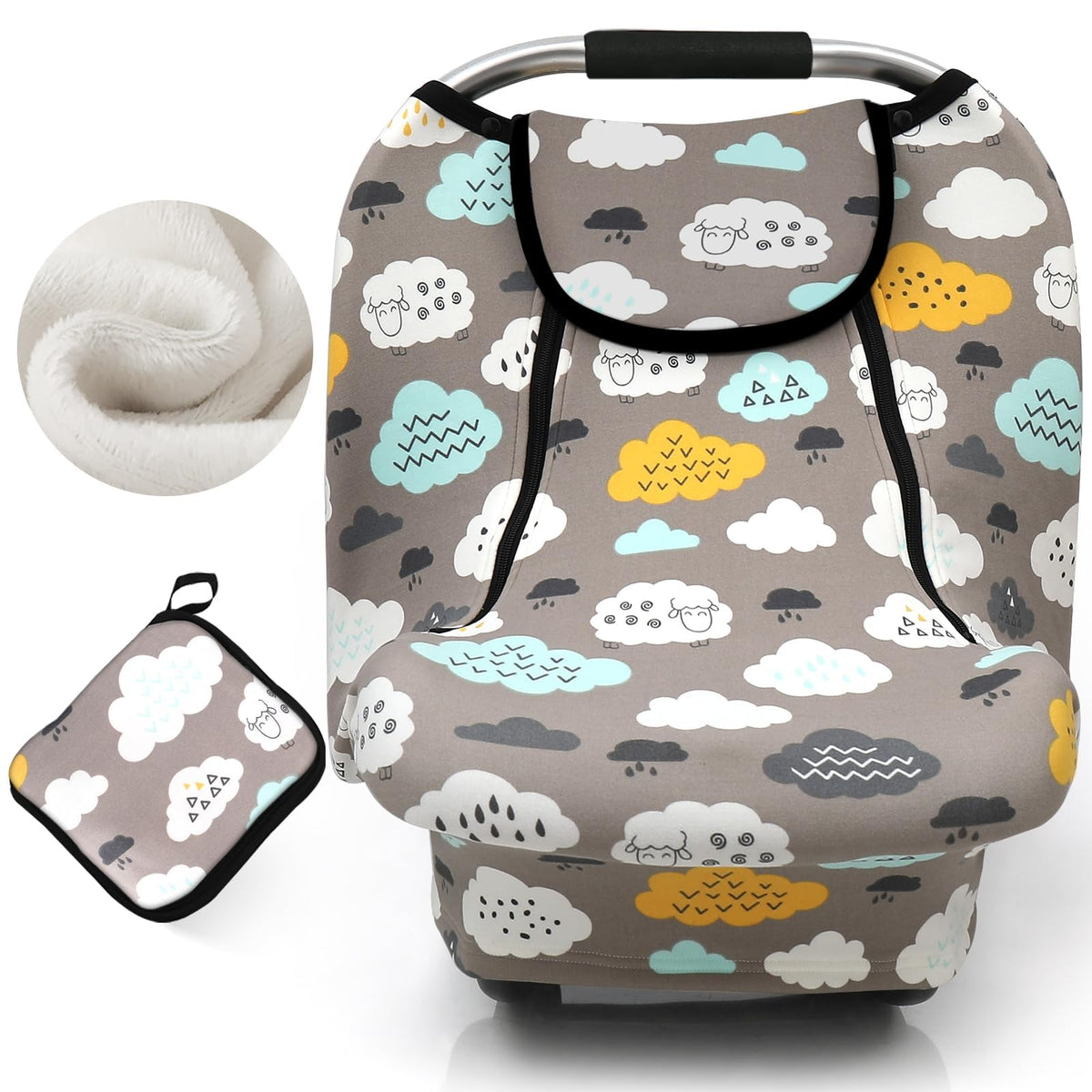 ACRABROS car seat covers for babies stretchable fit improves comfort on the go