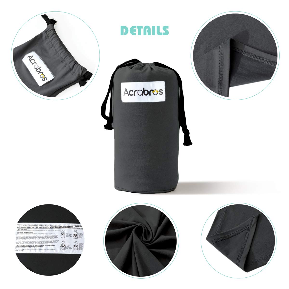 ACRABROS fabric detail emphasizing easy-care and durability