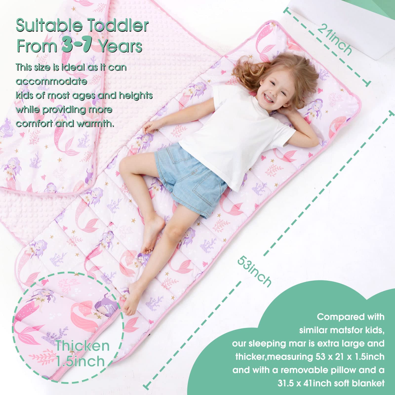 ACRABROS nap mat ready for daycare and travel outings