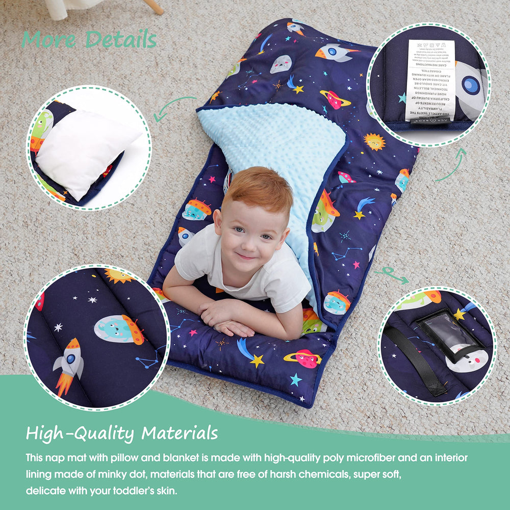 ACRABROS nap mat includes a transparent name card for quick identification