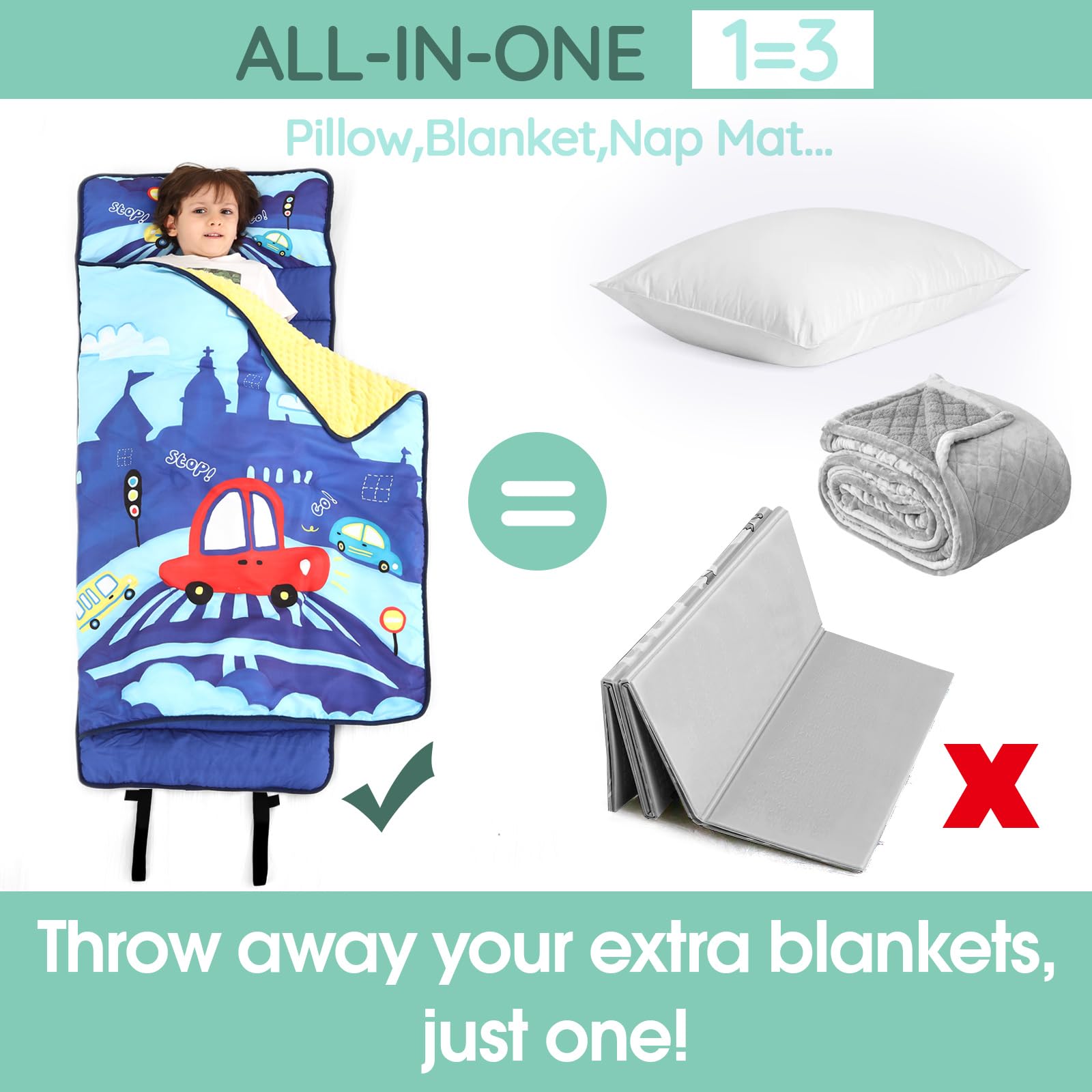 ACRABROS nap mat for daycare and travel; versatile use at home