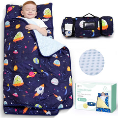 ACRABROS toddler nap mat shows 53x21x2 inch size for growing kids