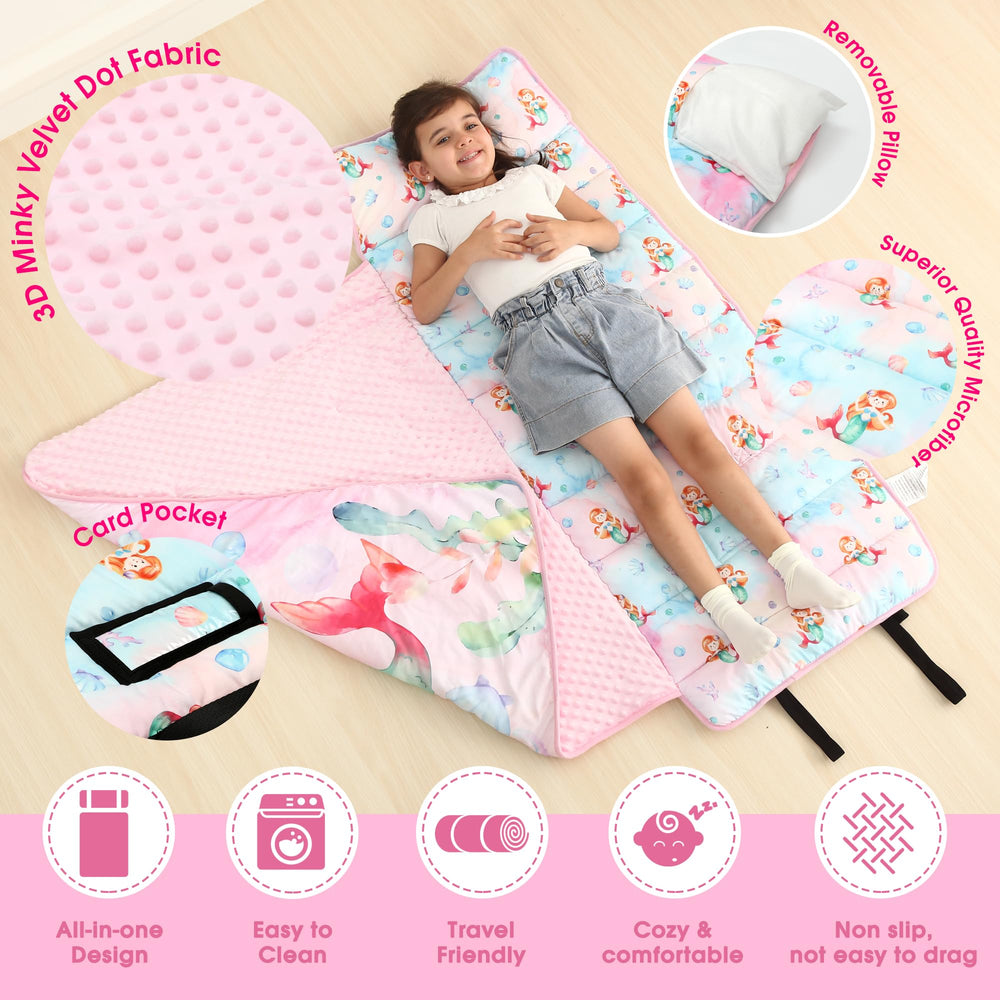 ACRABROS nap mat size 53x21 inches supports growing toddlers