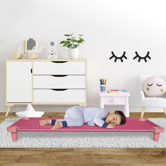 Acrimet Nap Cot stackable design enables easy storage when not in use.
