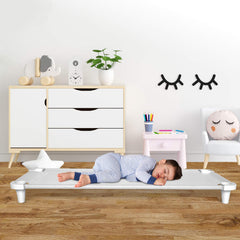 Acrimet nap cot stackable design saves space in classrooms and homes.