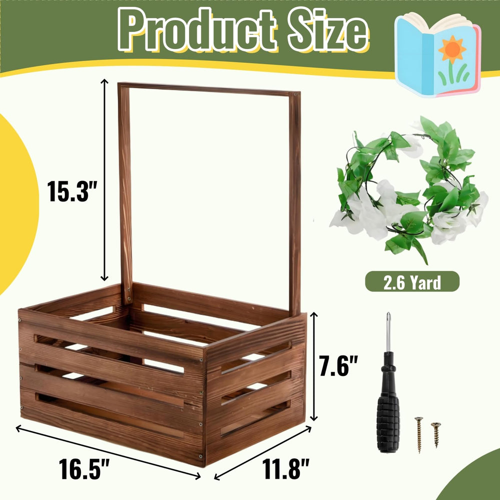 Acshio Baby Shower Crate with garland highlights decorative, reusable gift presentation.