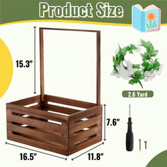 Acshio Baby Shower Crate with garland highlights decorative, reusable gift presentation.