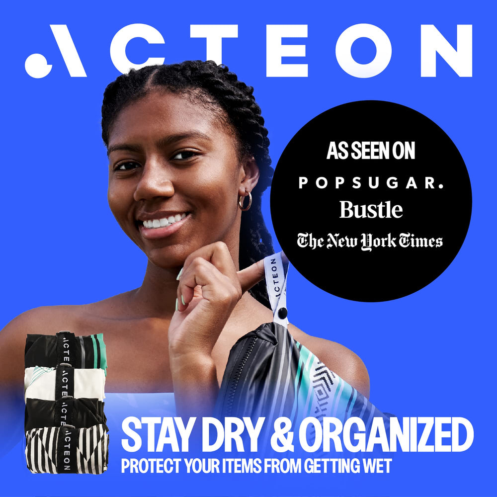 Acteon Wet Dry Travel Bag water resistance keeps contents safe during beach trips.