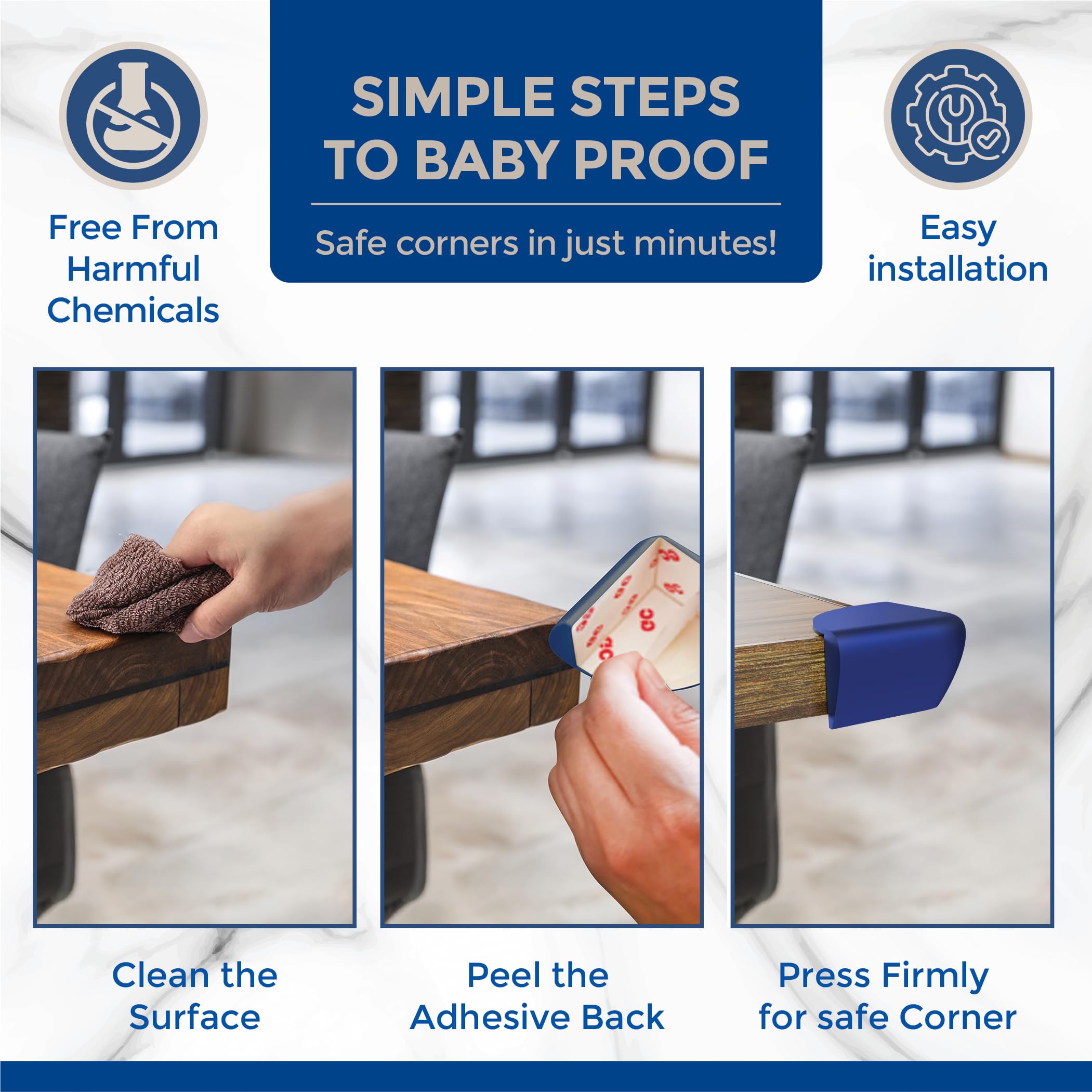 Acuity Modern choke-proof edge design minimizes small-gap access for safety