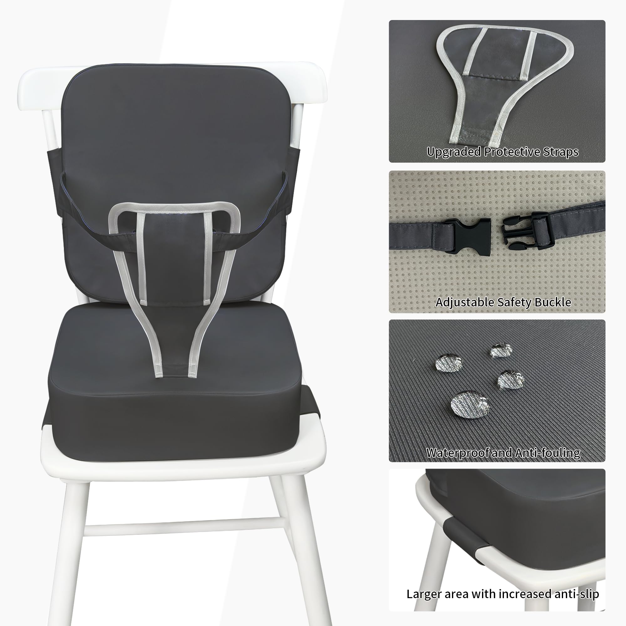 Acxseo booster seat portable design for travel between rooms.