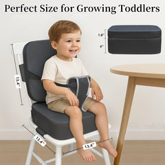 Acxseo booster seat waterproof fabric resists spills for easy cleanup.