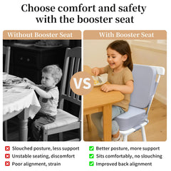 Acxseo booster seat waterproof Oxford surface resists spills for busy kitchens.