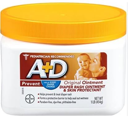A&D Original Diaper Ointment Jar with protective barrier for diaper changes and moisture defense.