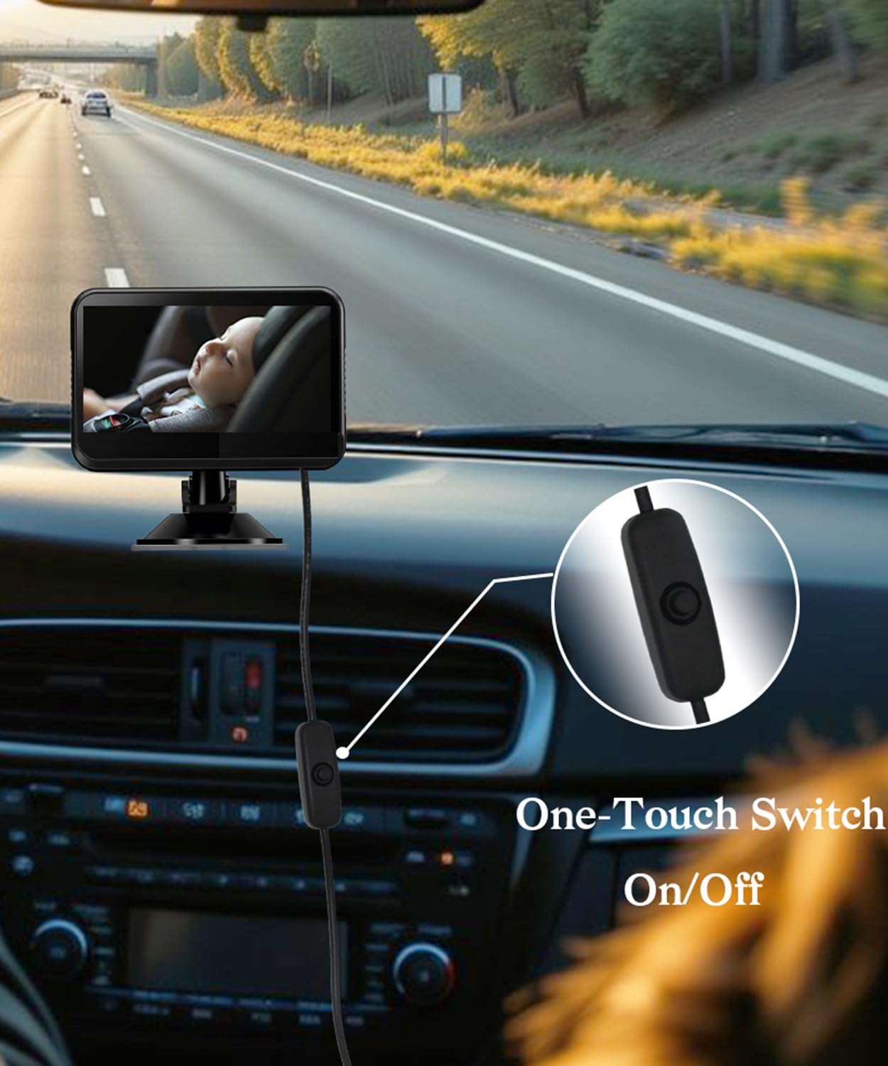 Adabuli 5ft cable for flexible, plug-and-play car camera placement.