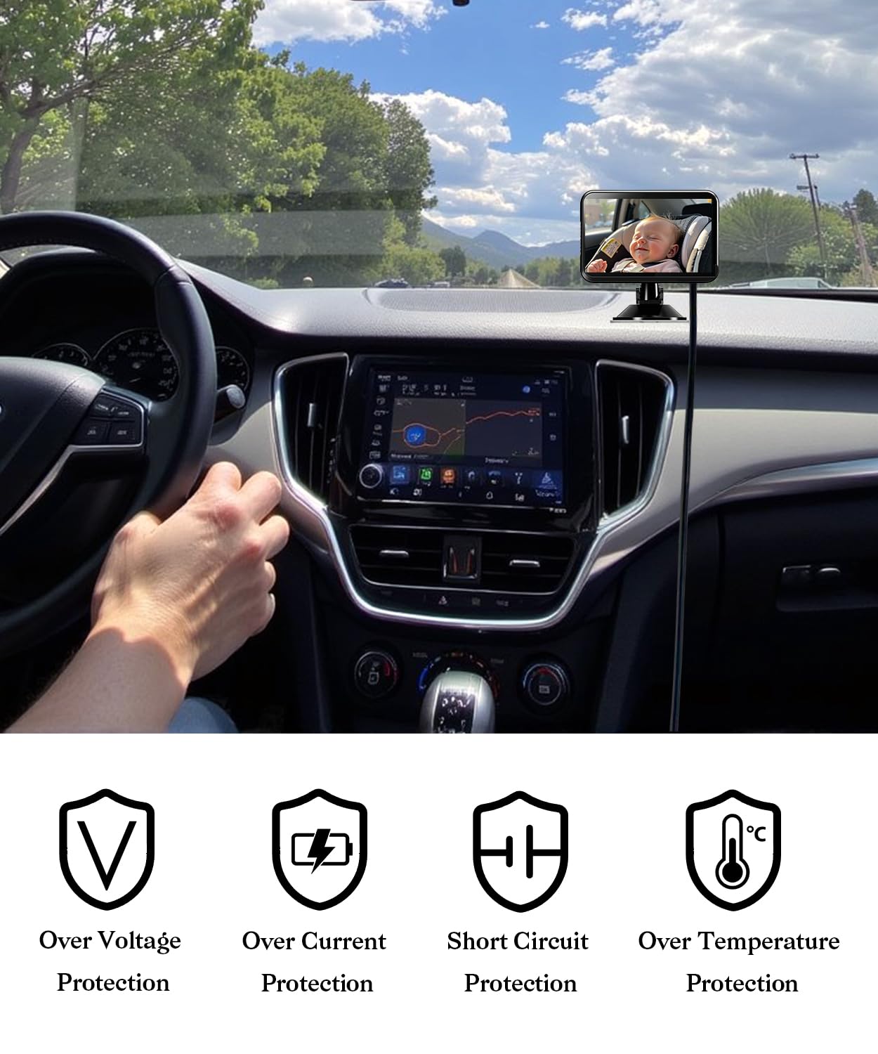 Adabuli dash cam powered in-car setup keeps video uninterrupted while driving.