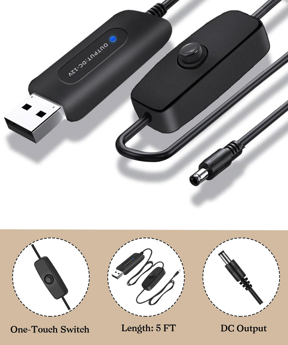 Adabuli DC5521 compatibility supports a range of 12V devices.