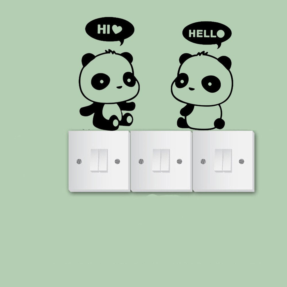 Adam Victor kids room decor pandas wall sticker ideal for DIY