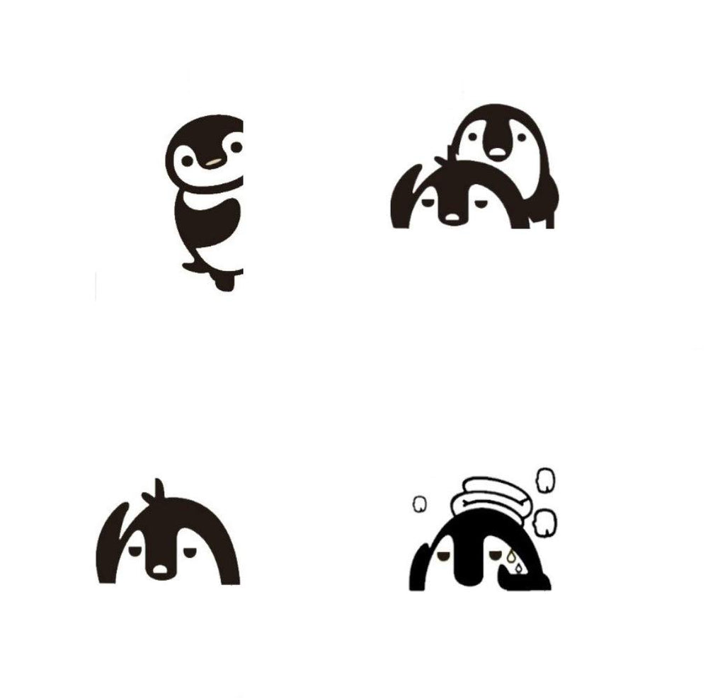 Adam Victor removable switch stickers penguins on wall for kids room decor