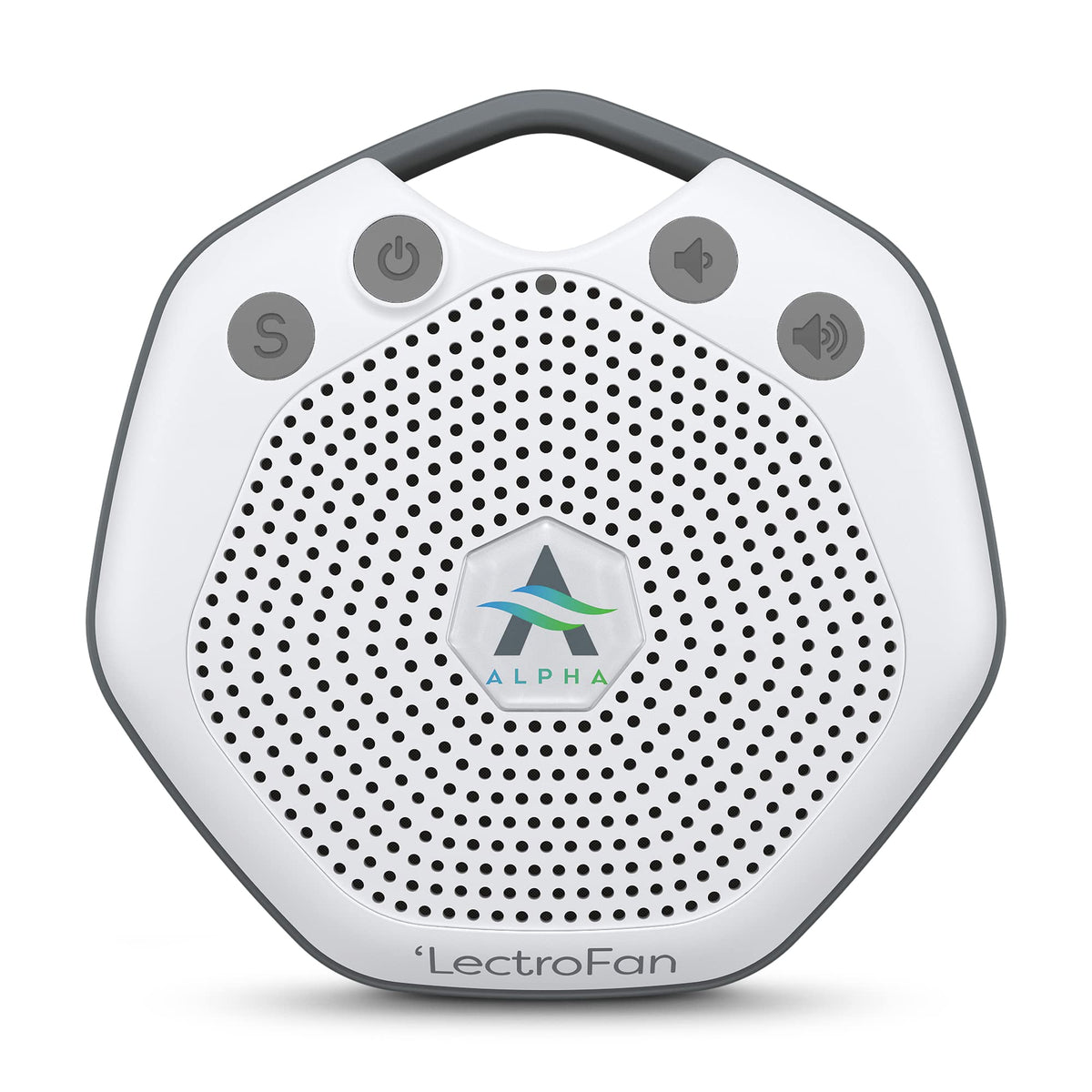 Adaptive Sound Technologies LectroFan Alpha portable design soothes baby in crib.