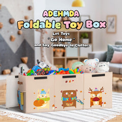 ADEHMDA 120L toy chest side mesh pockets organize small items neatly.