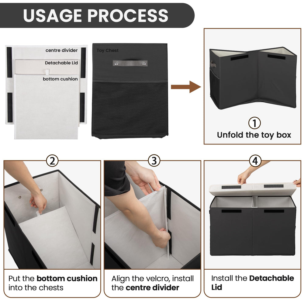 ADEHMDA 80L toy storage box in living room illustrates versatile storage