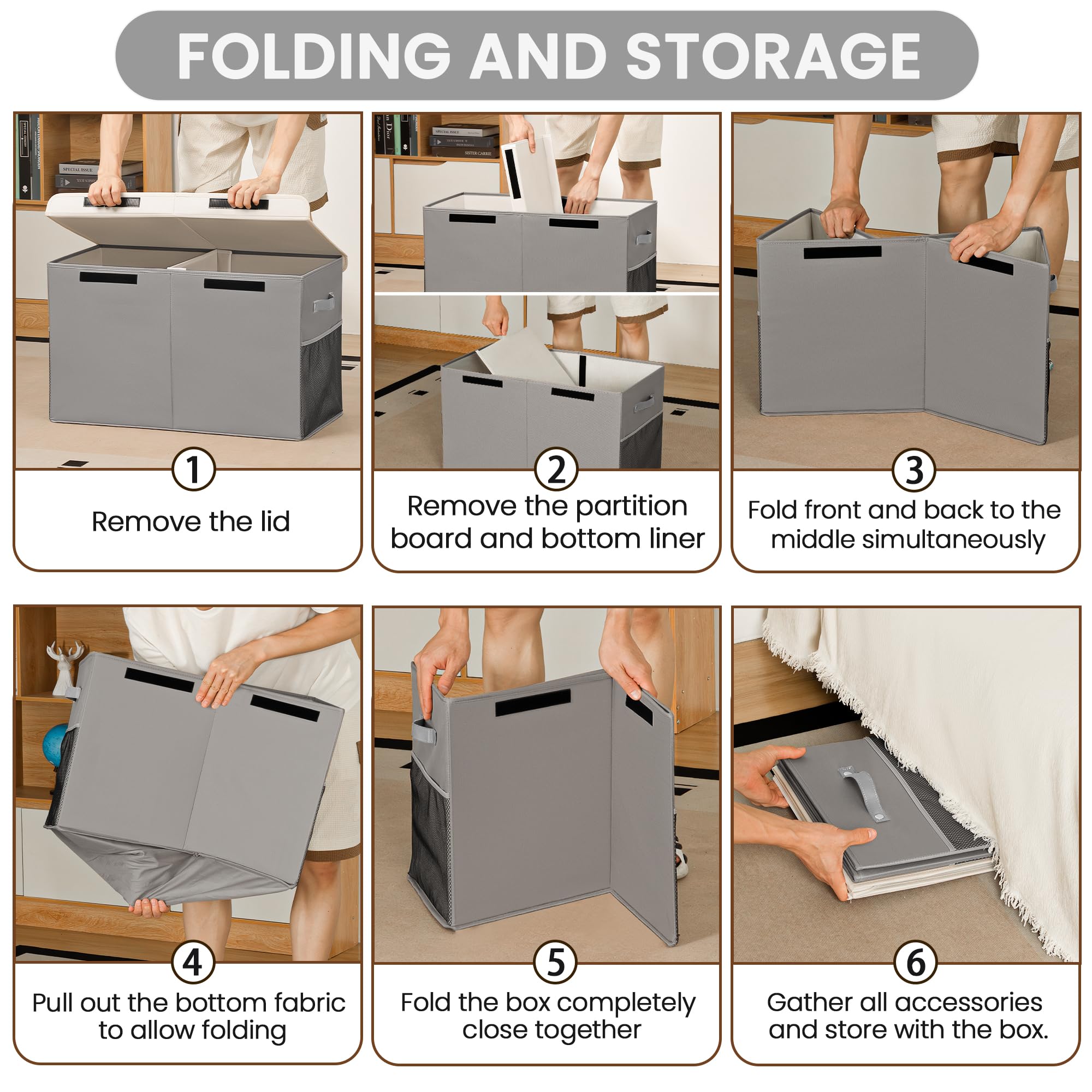 ADEHMDA 80L with divider—keeps blocks and dolls organized by category.