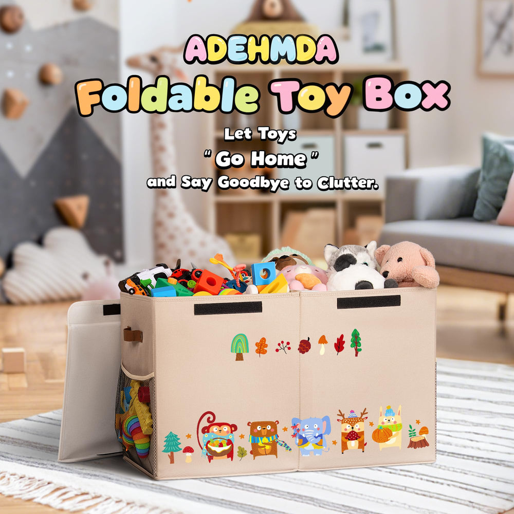 ADEHMDA 80L toy storage box open for quick access to toys and clutter-free room.