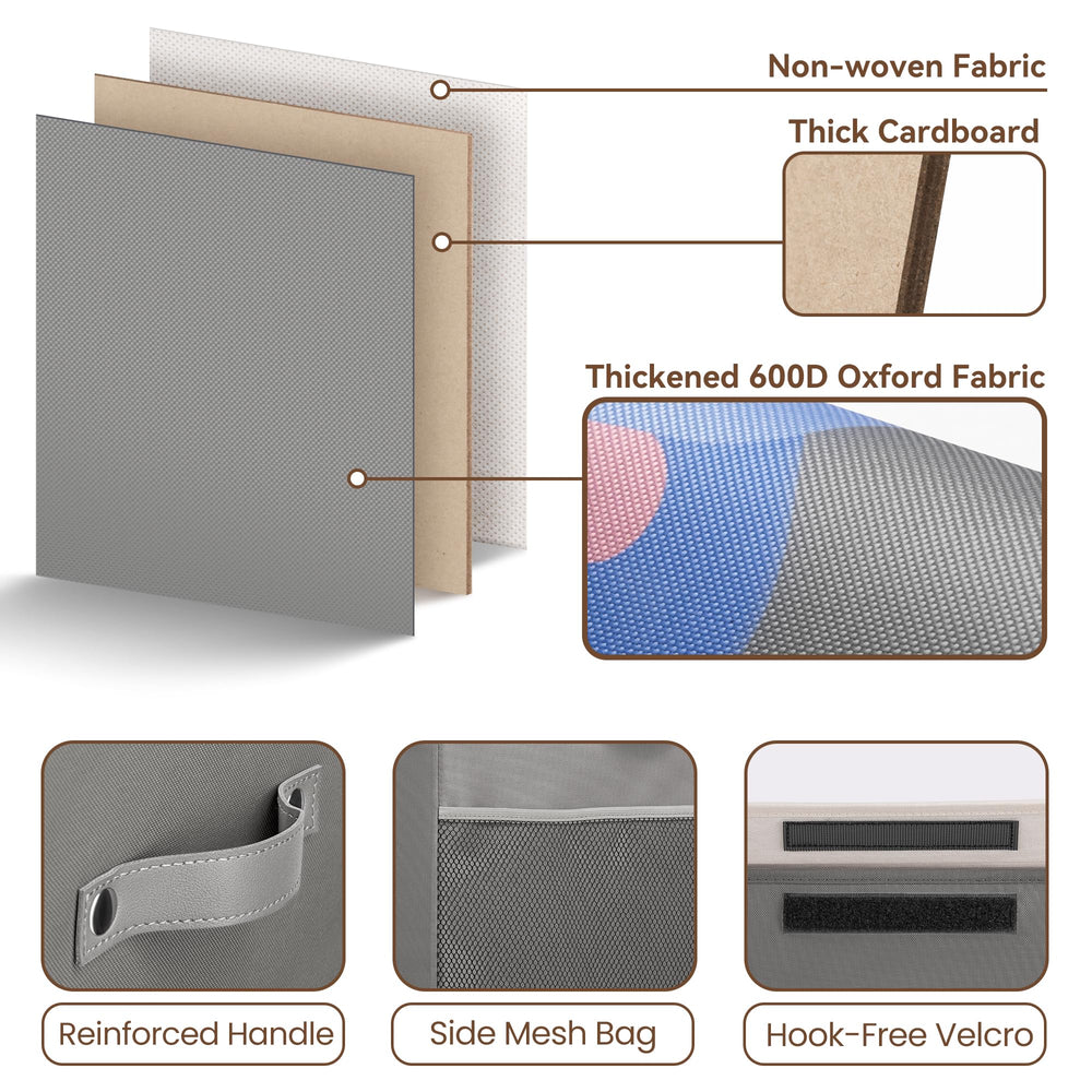 ADEHMDA 80L toy storage box side mesh pocket—classifies small items for quick reach.