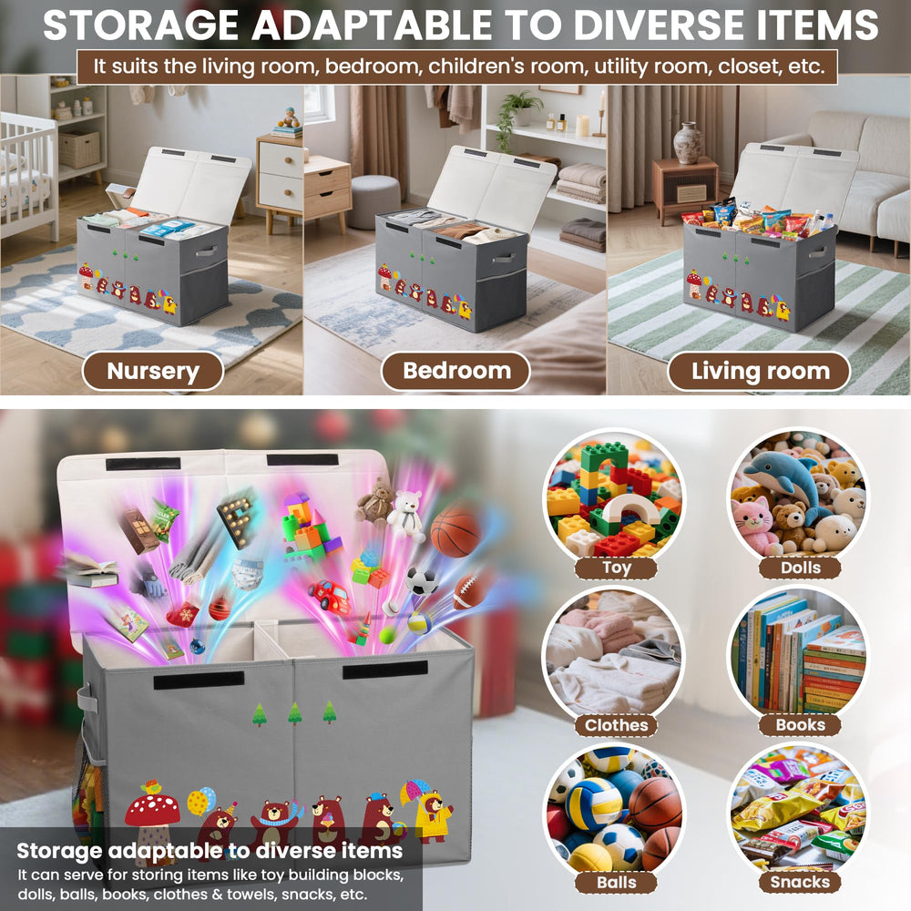 ADEHMDA eco-friendly 600D Oxford fabric—durable, kid-friendly storage solution.