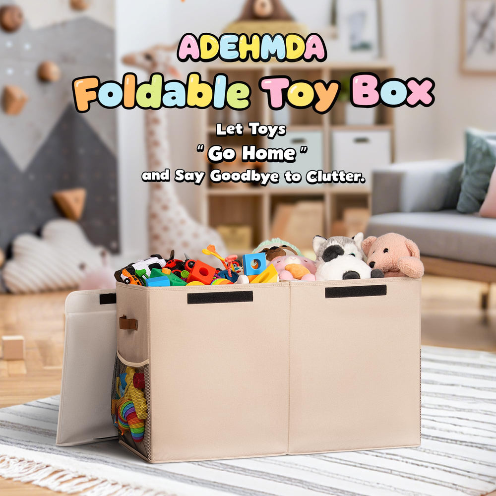 ADEHMDA foldable toy storage box saves space when not in use.