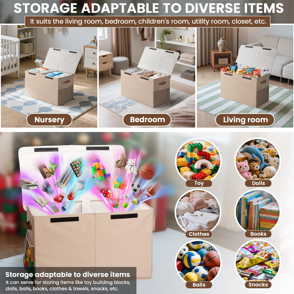 ADEHMDA living room setup showcases tidy, kid-friendly organization.