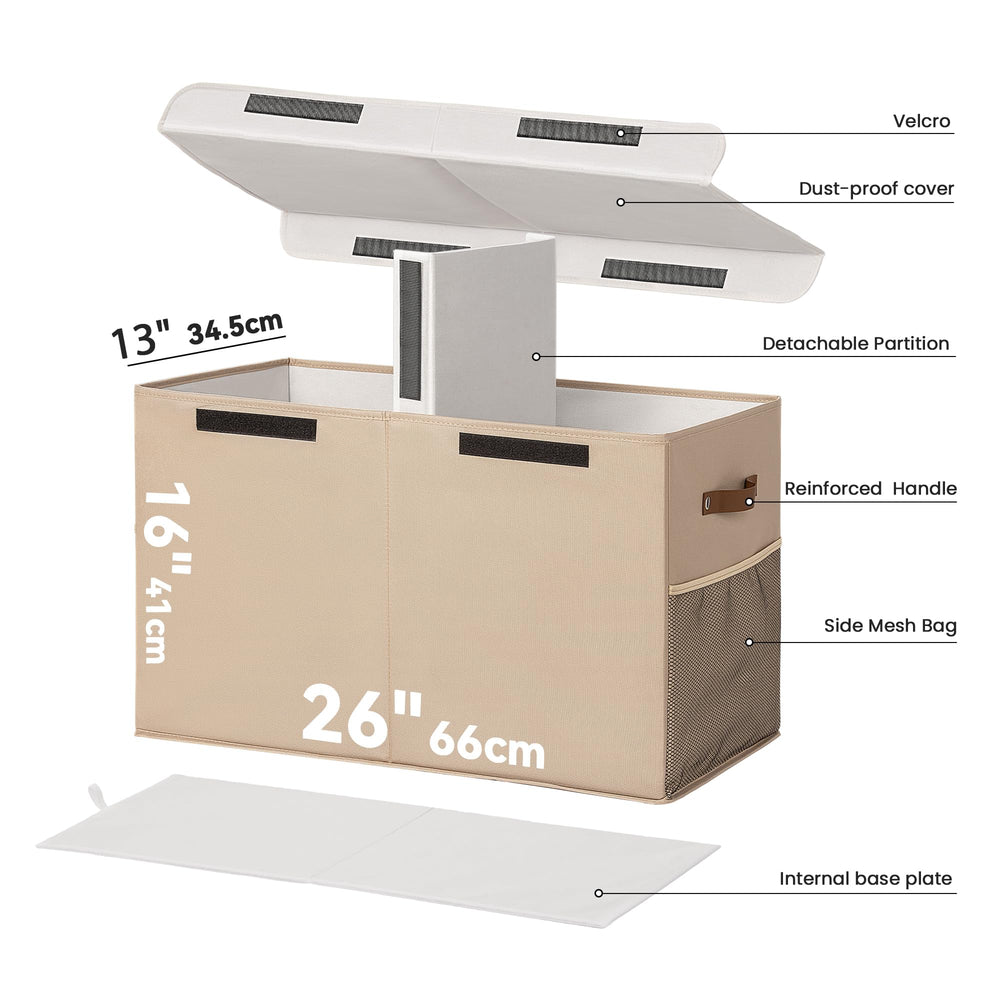 ADEHMDA sturdy 600D Oxford fabric provides durable, long-lasting storage.