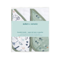 aden-anais Aden Classic Hooded Towel Dinotime soft terry detail showing plush texture