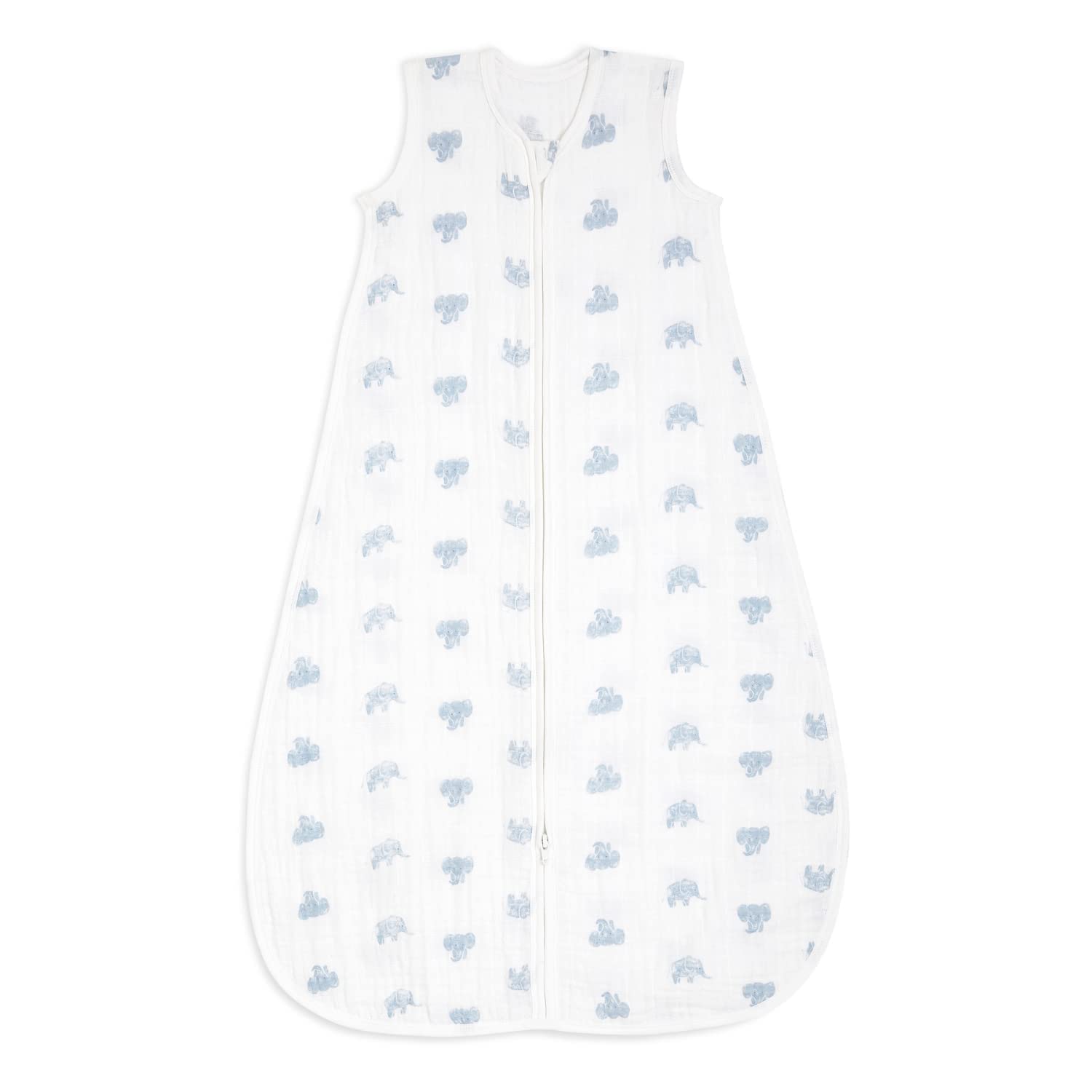 aden-anais baby sleeping bag Animal Kingdom front view highlights breathable muslin for comfy sleep