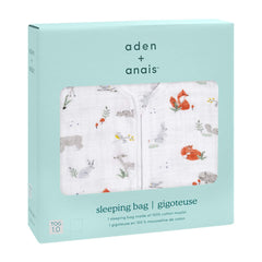 aden-anais wearable sleep sack with bottom zipper for easy diaper changes.