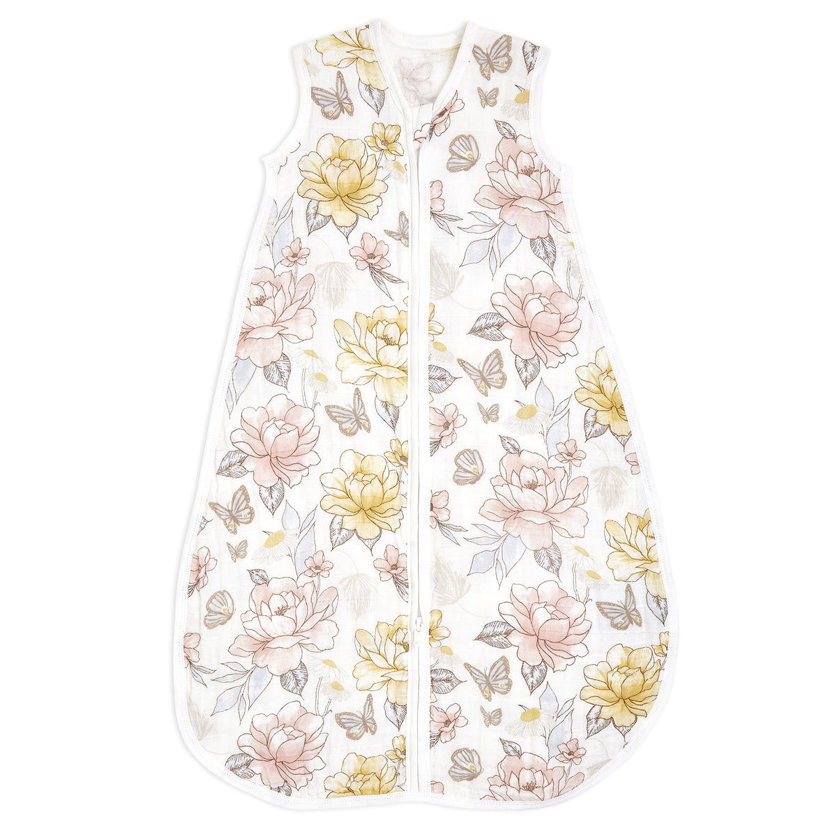 aden + anais baby sleeping bag rosewood front view for breathable, safe sleep
