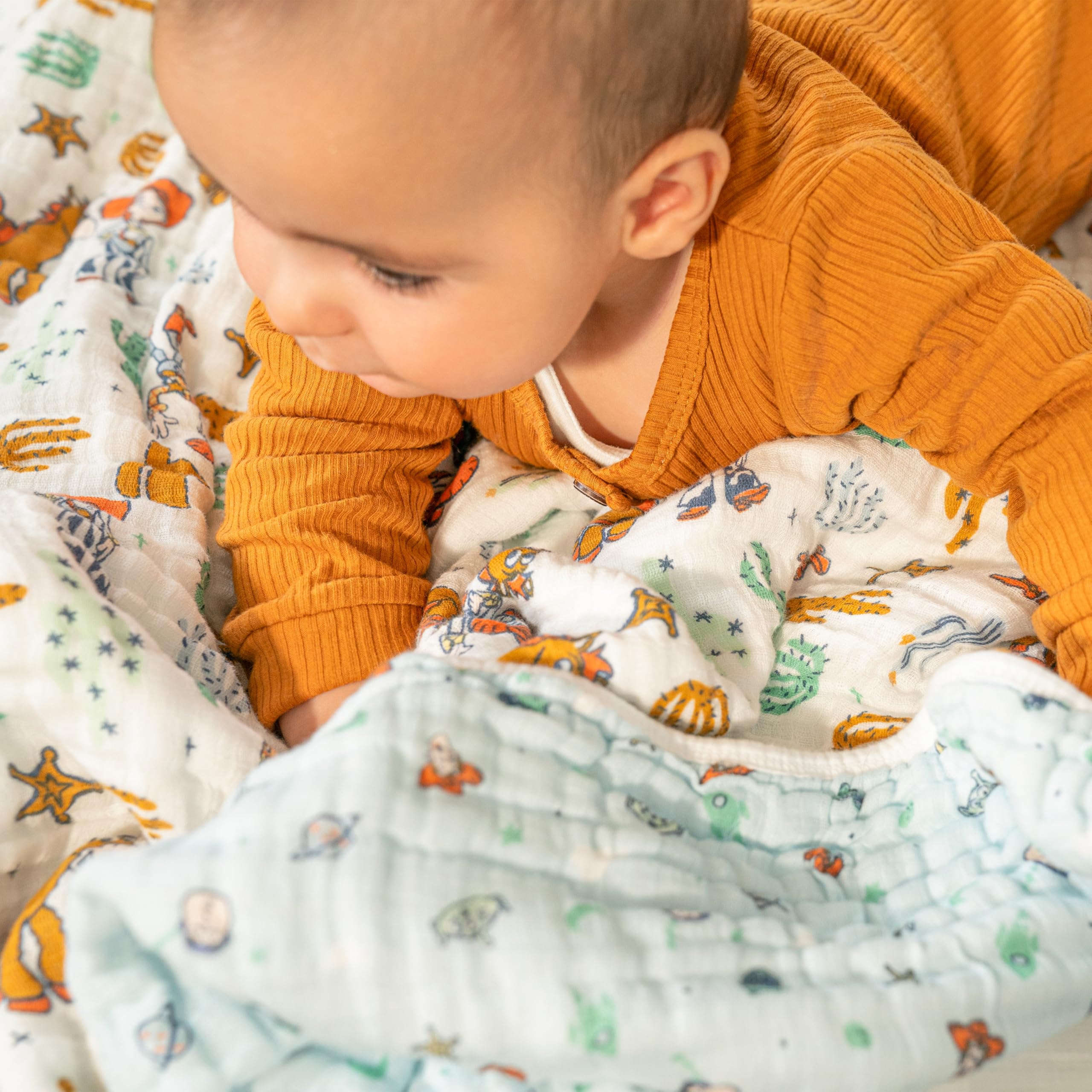 aden + anais blanket folded gift-ready image highlights versatile gift option