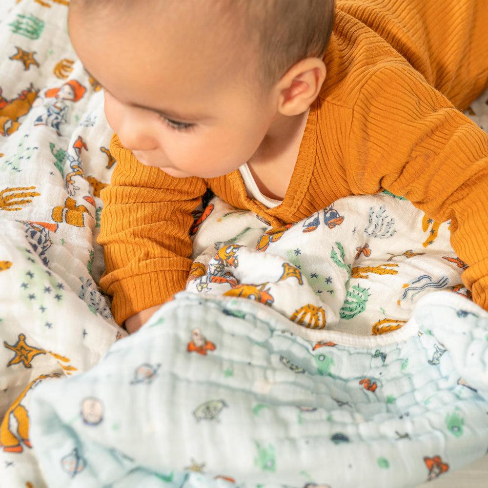aden + anais blanket folded gift-ready image highlights versatile gift option