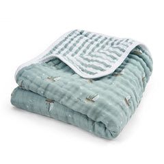 aden + anais Boutique Dream Blanket folded close-up shows ultra-soft muslin warmth