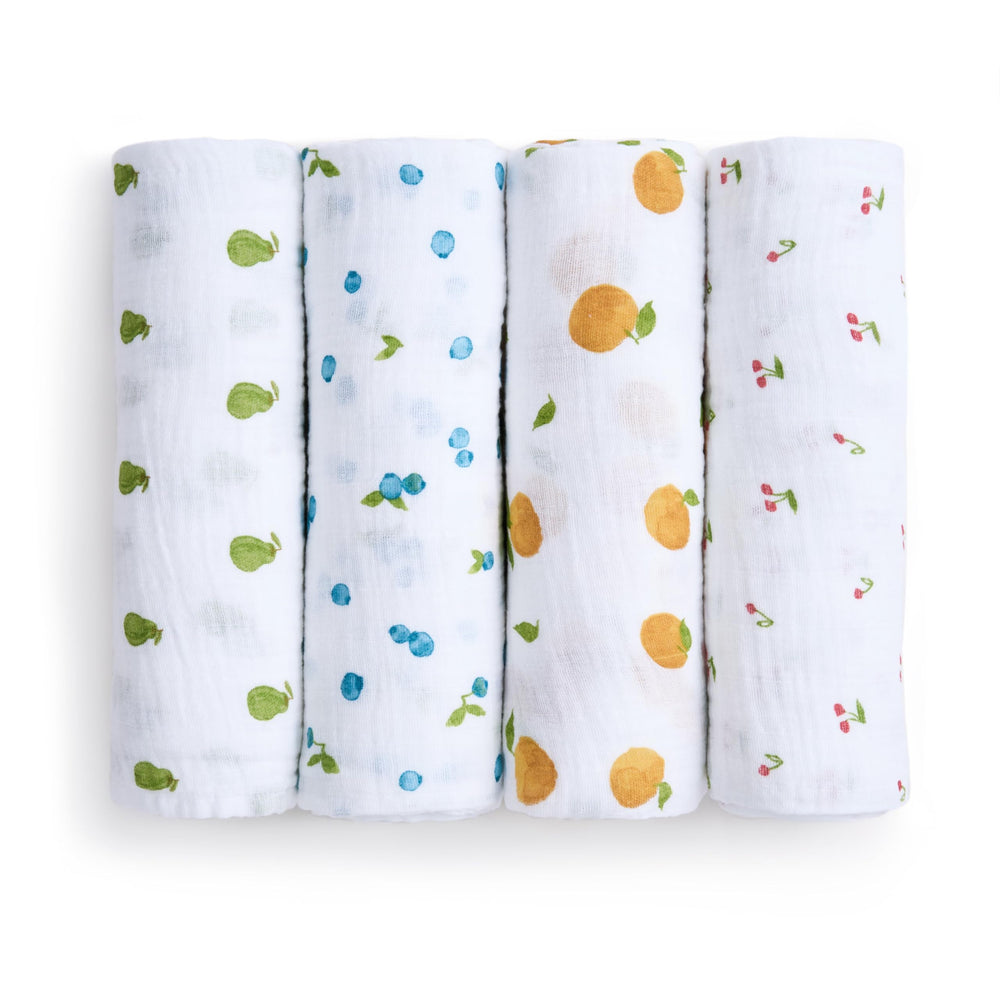 aden + anais Boutique Organic Swaddle Blanket close-up shows soft cotton texture for newborn comfort.