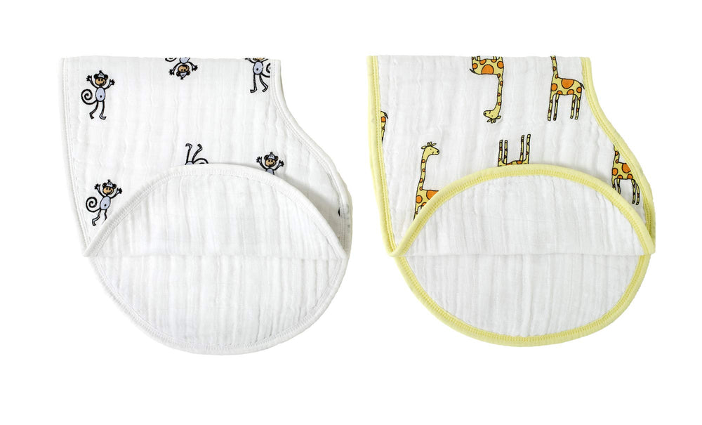 aden + anais Burpy Bib Jungle Jam full-coverage back keeps outfits clean during meals
