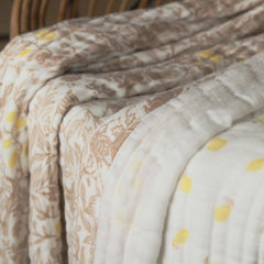 aden + anais Dream Blanket oversized 60x72 on bed for shared snuggles