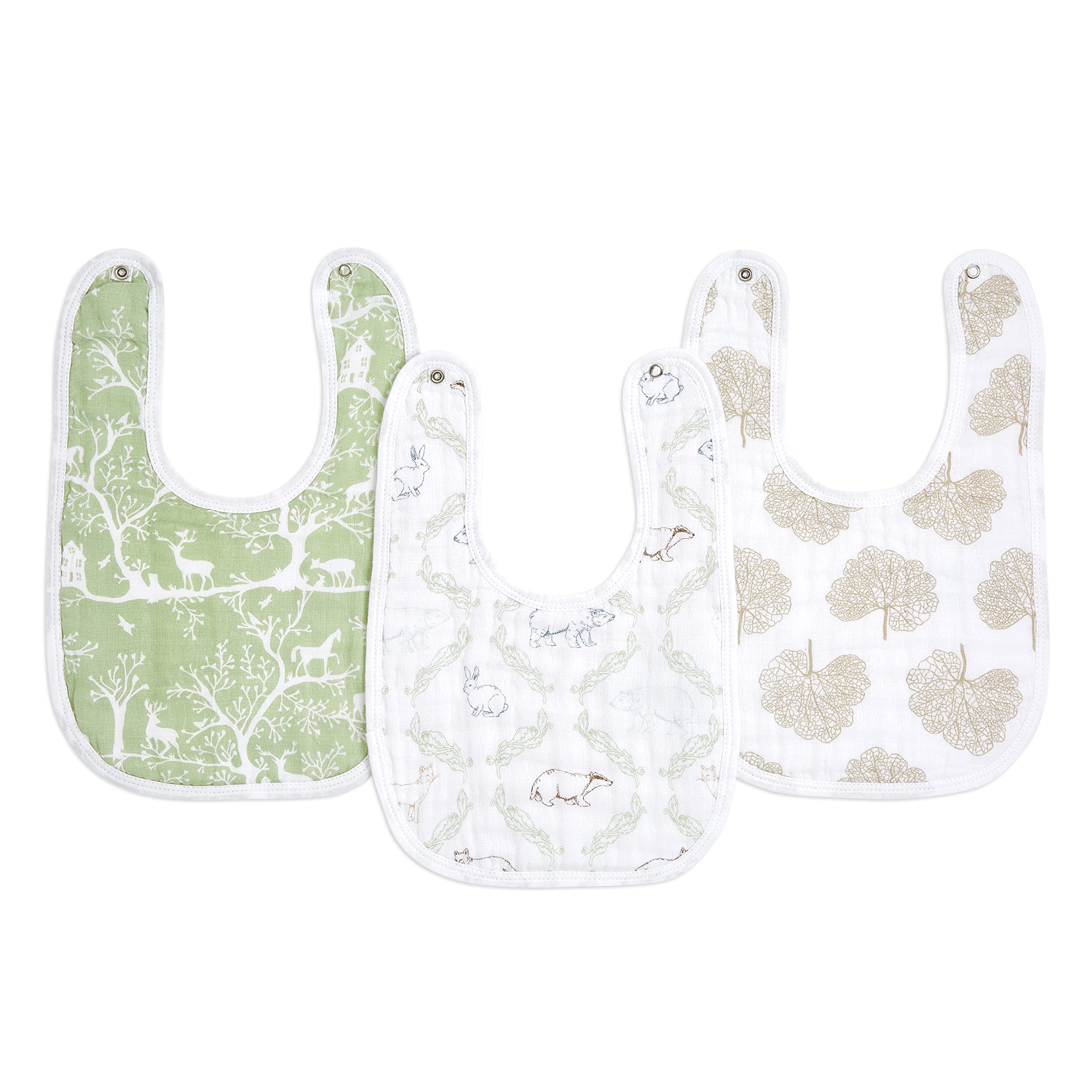 aden + anais Essentials bib folded to show soft muslin cotton for everyday meals