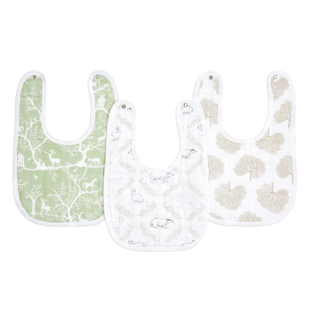 aden + anais Essentials bib folded to show soft muslin cotton for everyday meals